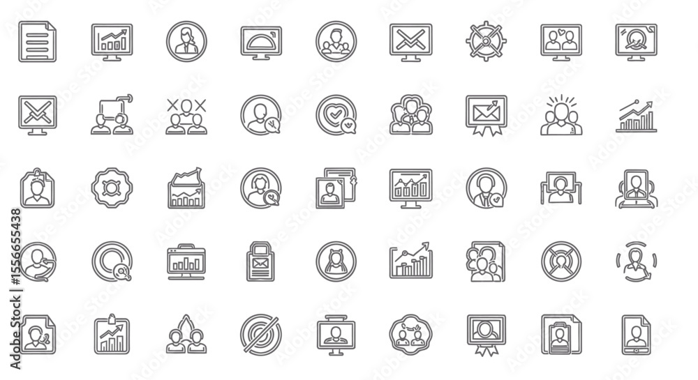 Vector Icons Set of Collection of Black and White Business and Communication Icons. Vector Illustrations. EPS Editable Vector Icons Set of Collection of Black and White Business and Communication Icons. Vector Illustrations. EPS Editable