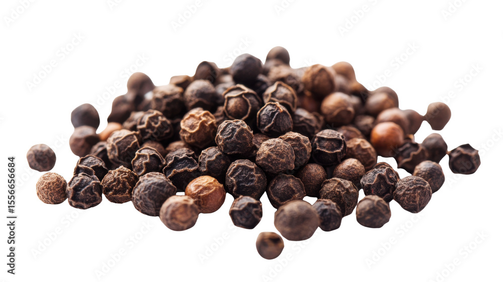 black pepper on white background black pepper on white background