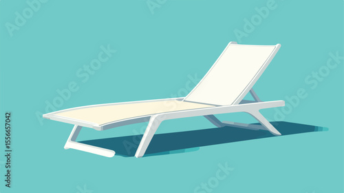 Modern Flat Design Sunbed Illustration Vector