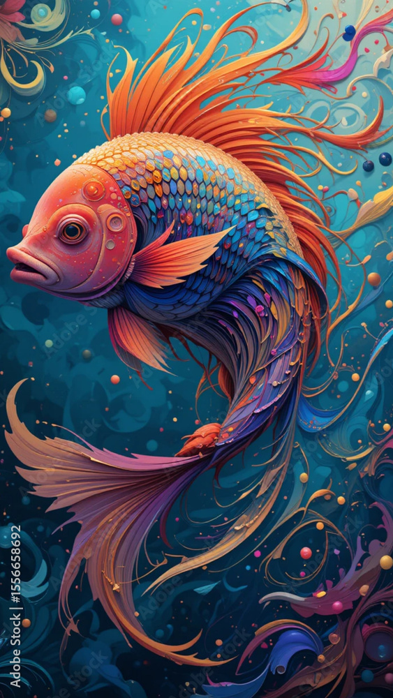 Obraz premium red and blue dragon