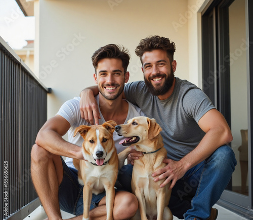 couple with dog