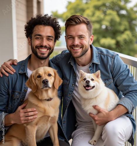 couple with dog