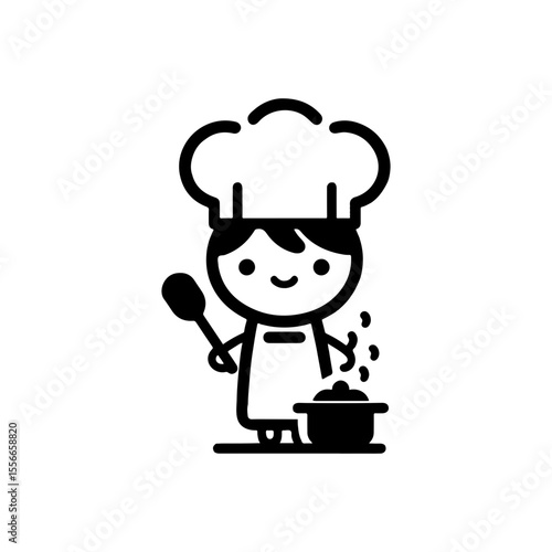 This little chef is cooking up fun in a tiny apron