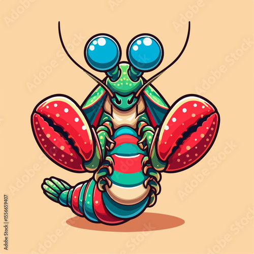 mantis shrimp vector illustration