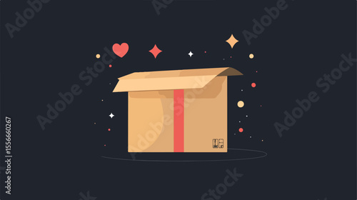 Free Shipping Flat Vector Illustration
