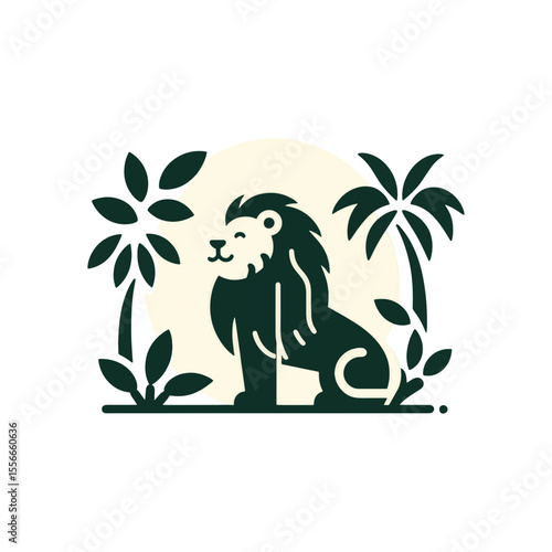 The jungle lion looks more cuddly than fierce