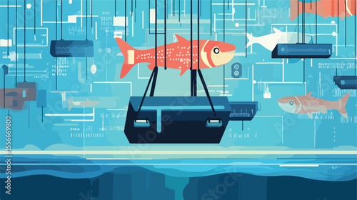Data Phishing Hacking Online Scam Concept with Computer