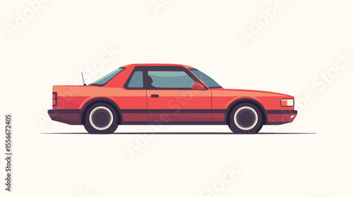 Safe Driving Illustration with No Phone Usage Warning in Flat Vector Style