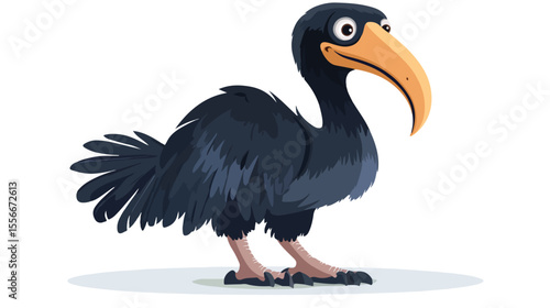 Flat Vector Illustration of Extinct Dodo Bird for Wildlife Enthusiasts