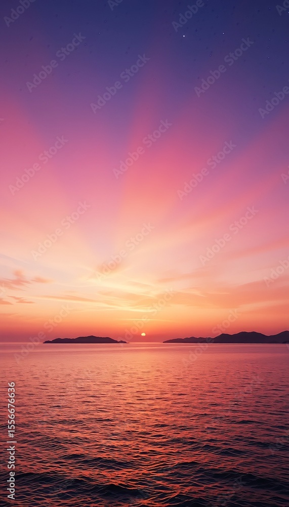 Naklejka premium Soothing Island Sunset Vibes