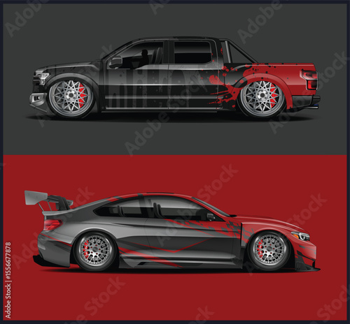 Custom Car Wraps for Pickup Truck and Sport Car