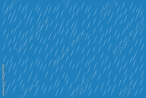 Artistic vector composition of falling rain and sky, flat cartoon style with blue water drops, seamless rainy background for seasonal designs, weather themes, children’s books, and creative projects
