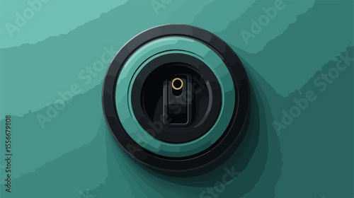 Electric Car Charging Green Plug Vector Illustration
