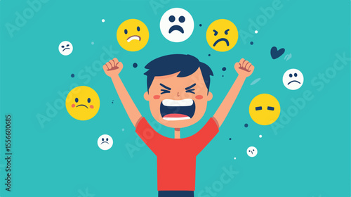Emotions Regulation Design Flat Vector Illustration