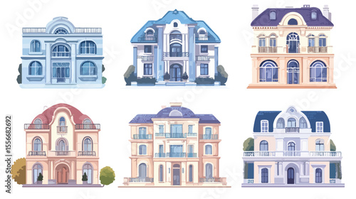 Modern House Facade Icon Vector Illustration