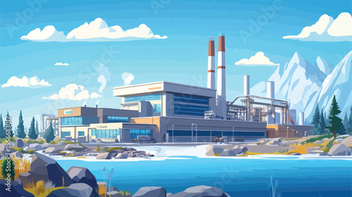 Renewable Energy Factory Sustainable Technology Concept