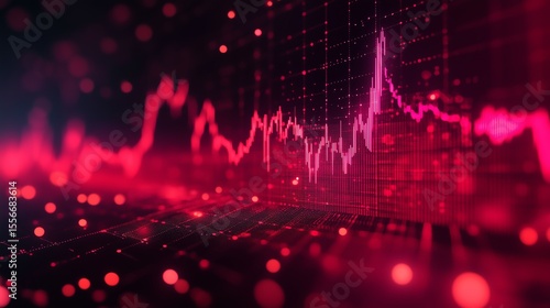 Wallpaper Mural Stock Market Chart Animated Loop, red green tracking, minimalist design Torontodigital.ca