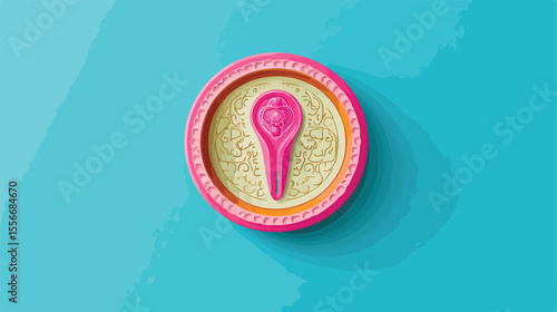 Effective Female Contraceptive Birth Control Patch Illustration