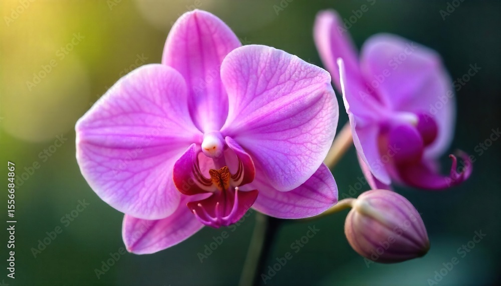Obraz premium Dreamy Soft Focus Orchid Vibrant Spring Flower Close-Up for Artistic Backgrounds and Websites