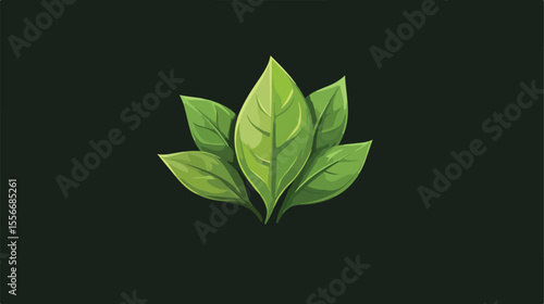Green Eco-Friendly Leaves and Recycling Arrows on Plants