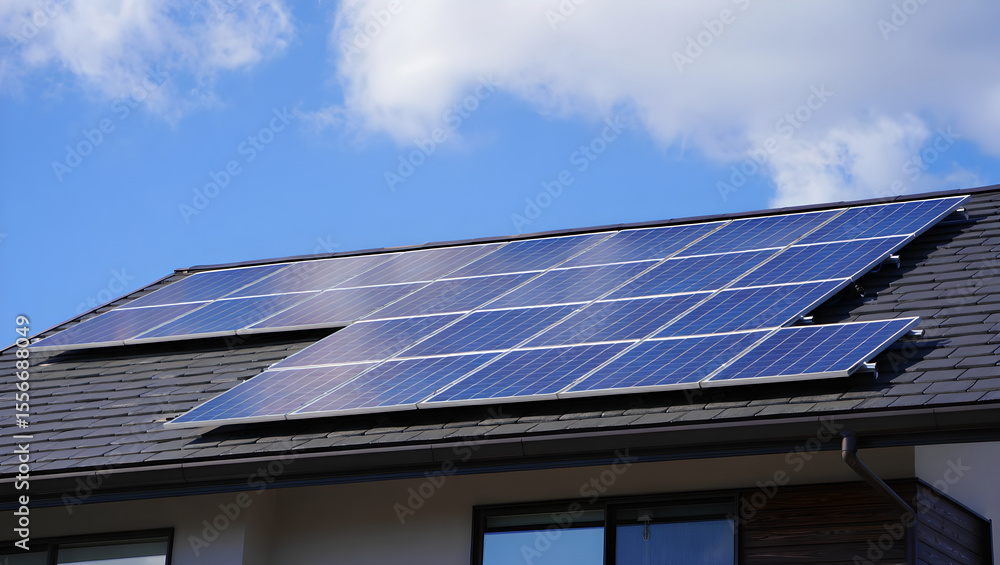 Residential Building with Clean Energy Solar System Residential Building with Clean Energy Solar System