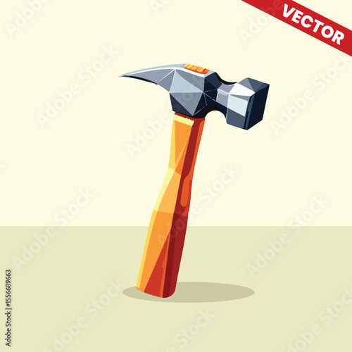 High Resolution Vector Realistic Single Firefighter Hammer for Emergency Rescue Fire Safety Equipment and Training Educational Illustration