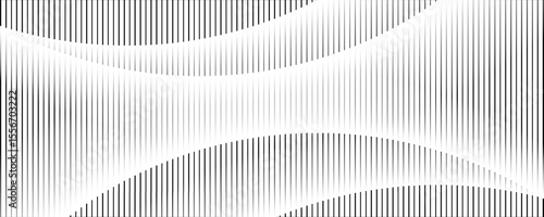 Abstract art geometric background with vertical lines. Optical illusion with waves and transition.vector eps10