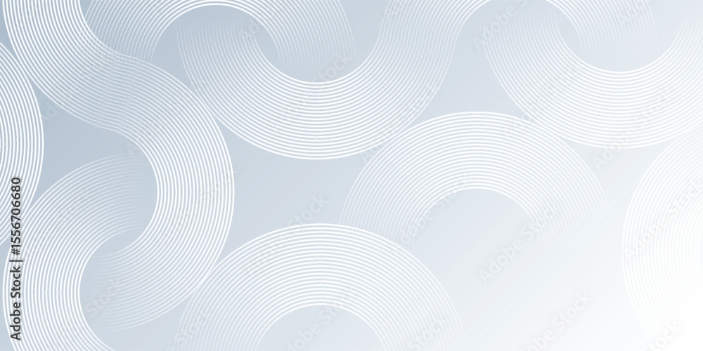 Fototapeta premium Abstract shiny blue circle lines pattern. Futuristic technology concept