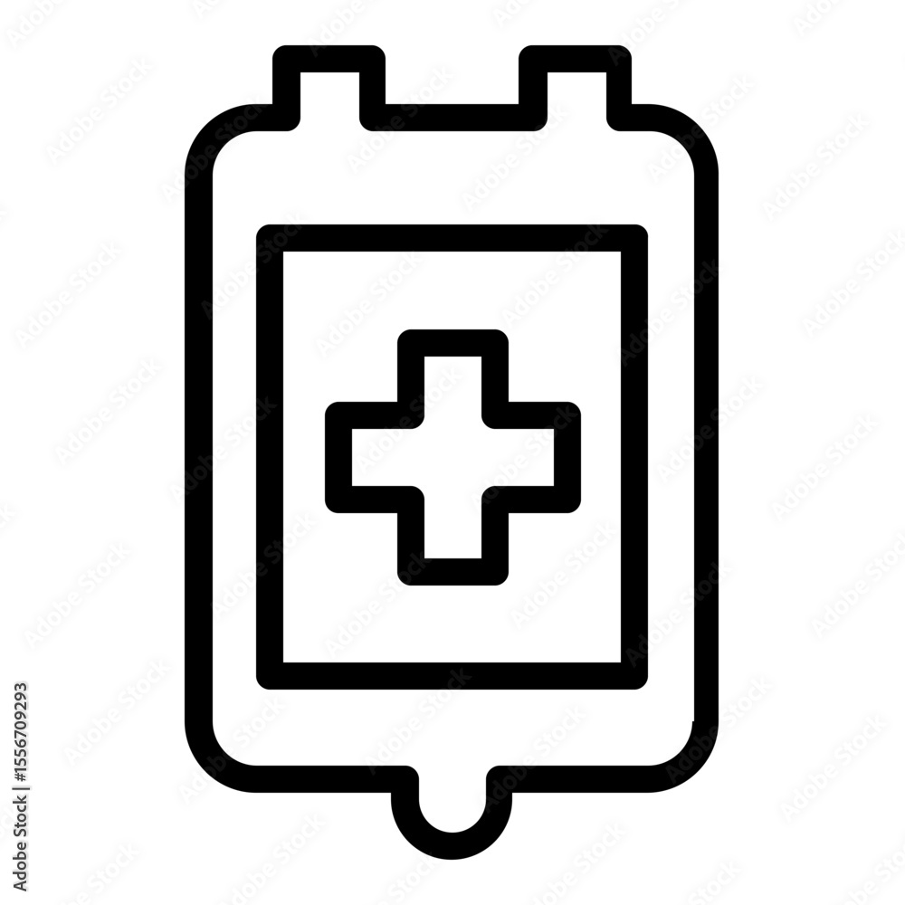 blood bag icon line blood bag icon line