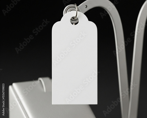 Blank Earring Tag Mockup On Jewelry Display