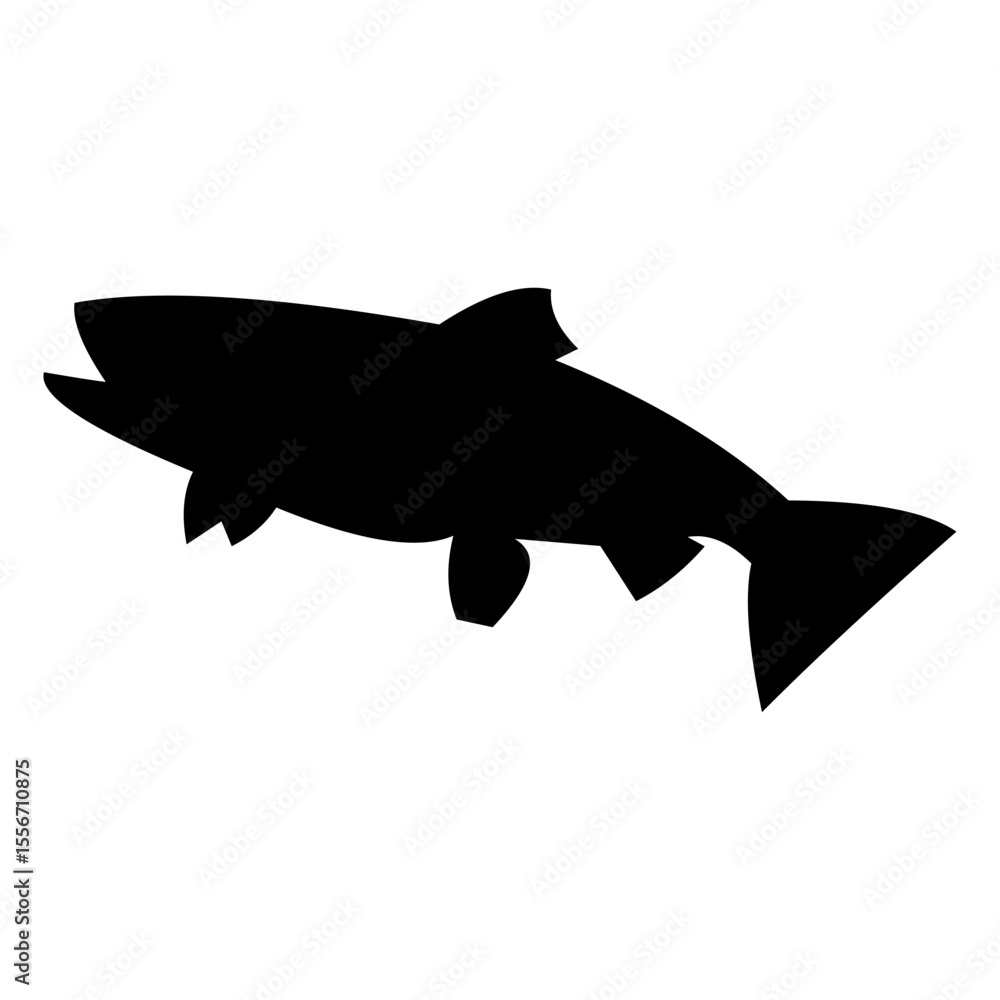 Fish vector silhouette , clip art, and symbol. Shilhouette of fish concept and simple design Fish vector silhouette , clip art, and symbol. Shilhouette of fish concept and simple design