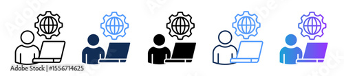 Online Job multiple icon