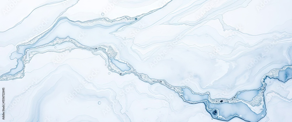 Obraz premium Abstract Blue Ink Wash