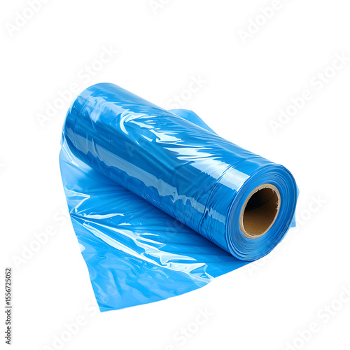 blue plastic roll