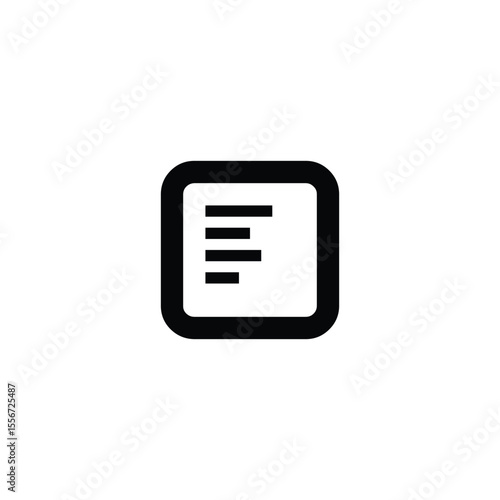 Left Align Black UI Icon
