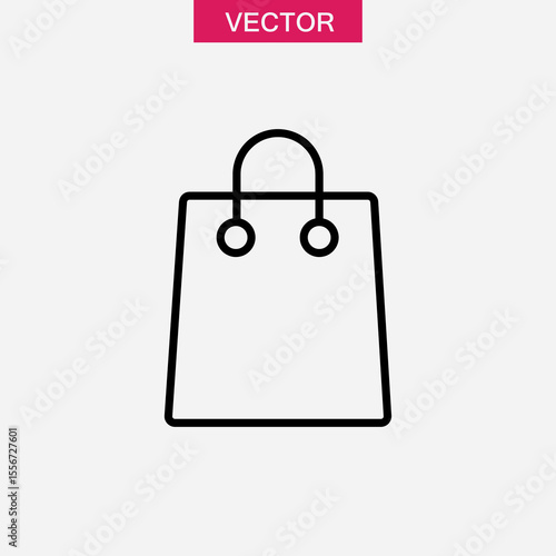 shopping bag icon or logo isolated sign, vector flat black simple illustration for web and app..eps