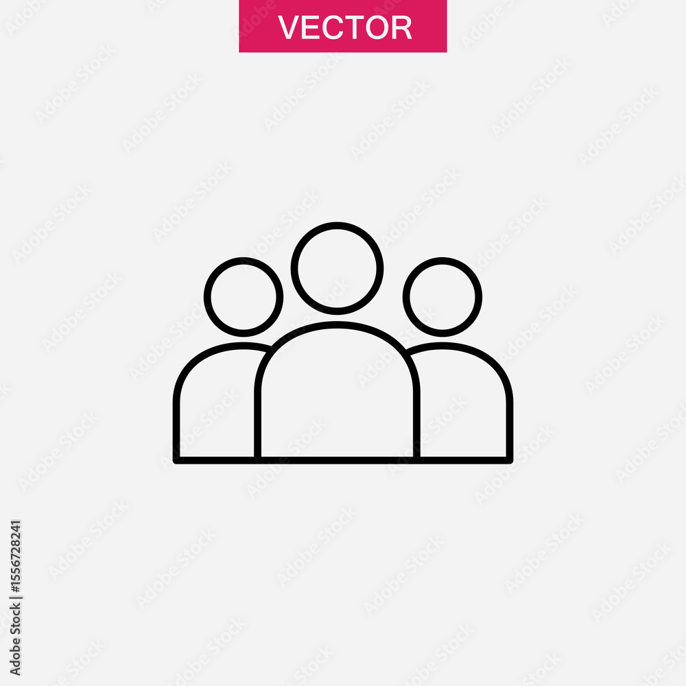 team icon isolated sign symbol vector, flat black linear illustration for web and app..eps team icon isolated sign symbol vector, flat black linear illustration for web and app..eps