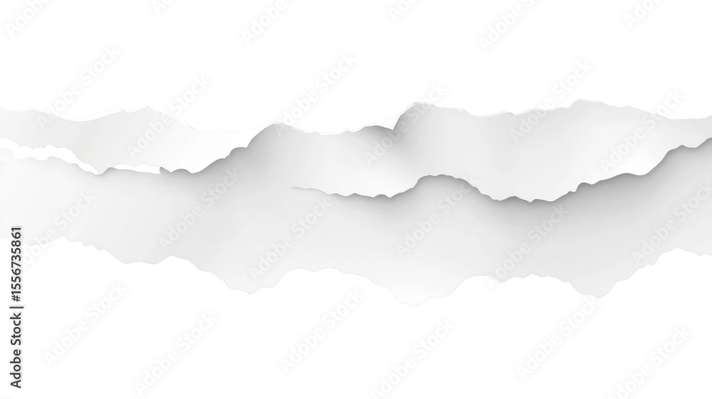 Obraz premium torn white paper edge on white background