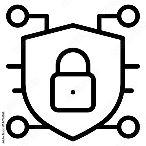 Ciber security in vector illustration