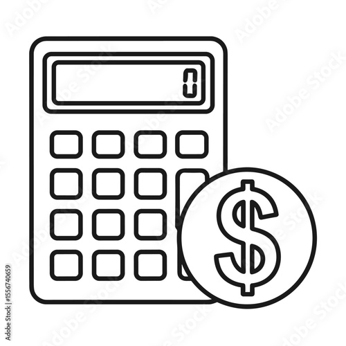 Calculator and dollar icon