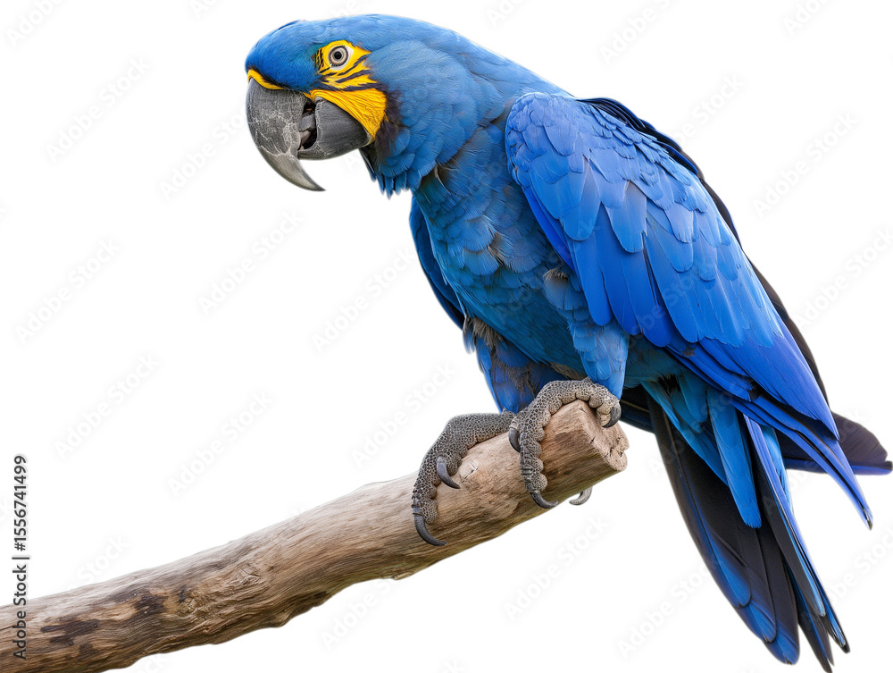 Obraz premium blue parrot macaw isolate on white background.