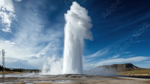 Wallpaper Mural Geyser erupting in a vast landscape (1) Torontodigital.ca