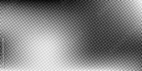grunge Halftone white and black dots pattern and black gradient grunge texture background. Dotted line comic sport style vector illustration