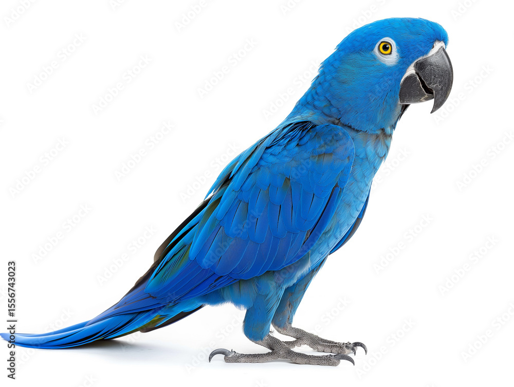 Obraz premium blue parrot macaw isolate on white background.
