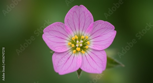 Delicate Pink Wildflower Close-up:  Soft Focus, Natural Light, Spring Bloom