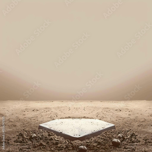 Dusty Baseball Home Plate A Solitude on the Diamond