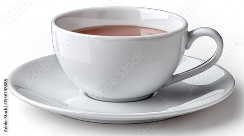 Wallpaper Mural White teacup and saucer with tea Torontodigital.ca