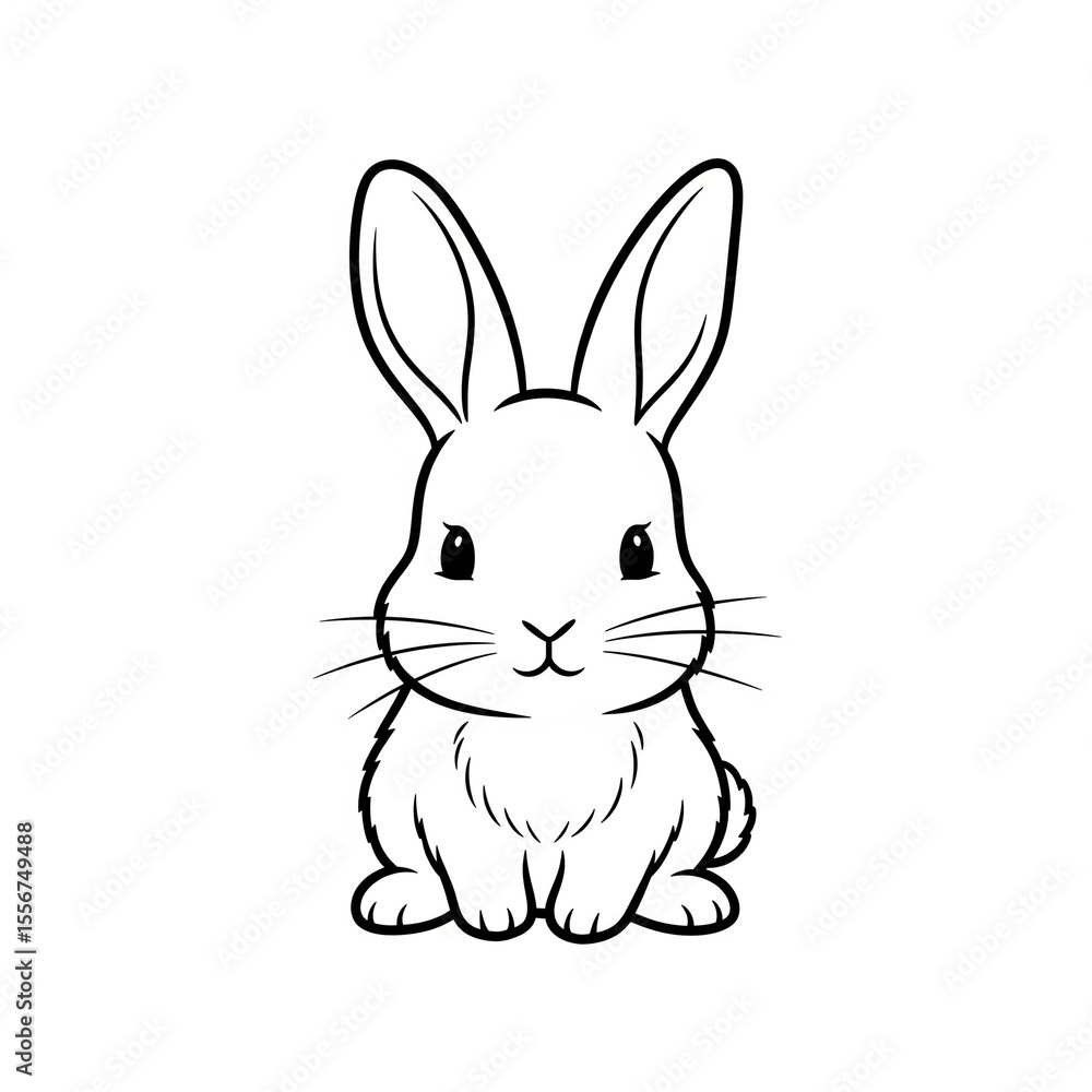 Fototapeta premium vector illustration of a rabbit