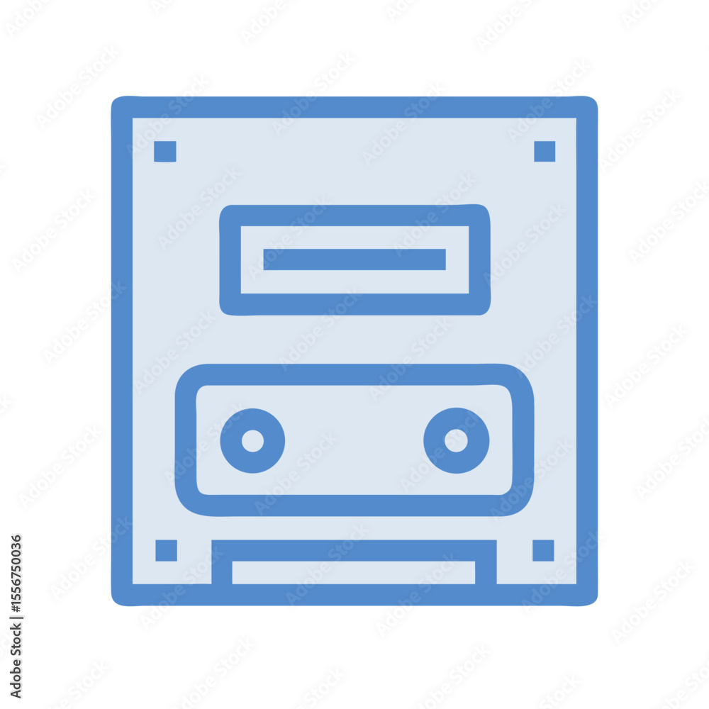 Retro floppy disk icon representing old data storage media Retro floppy disk icon representing old data storage media