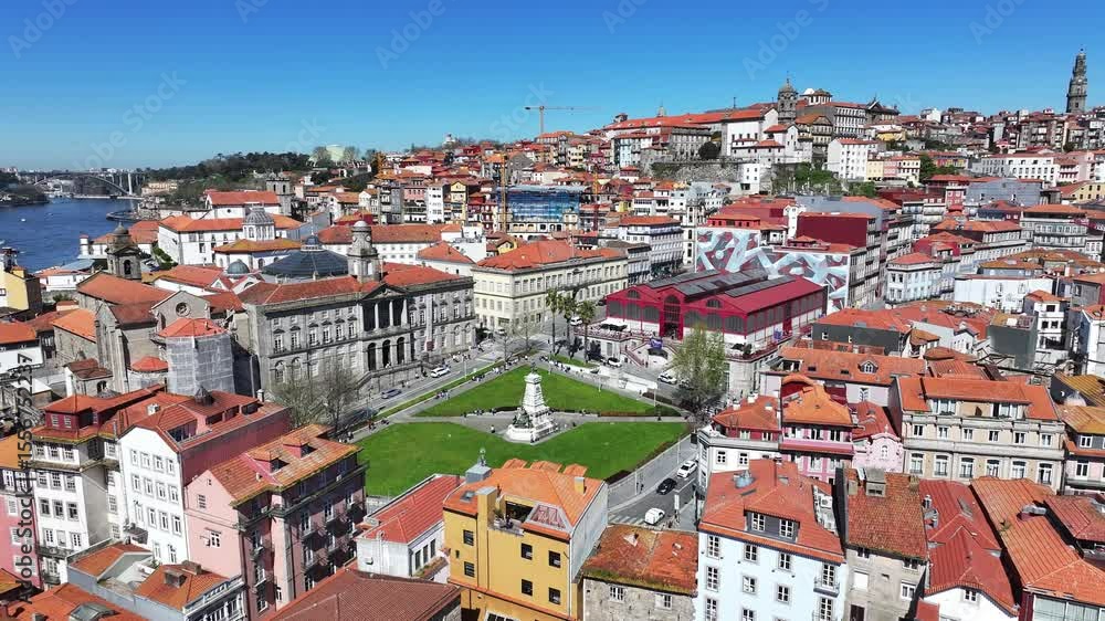 Bolsa Palace In Porto Portugal. City Skyline Showing Modern And Traditional Architecture. Metropolitan Landscape Company Building Beautiful. Metropolitan Urban. Porto Portugal. Bolsa Palace In Porto Portugal. City Skyline Showing Modern And Traditional Architecture. Metropolitan Landscape Company Building Beautiful. Metropolitan Urban. Porto Portugal.